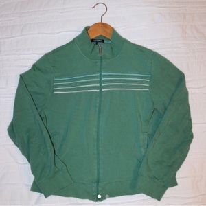 VINTAGE GREEN ZIP UP JACKET